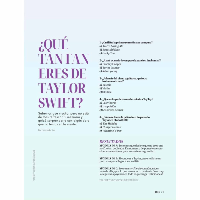 Revista Eres Taylor Swift